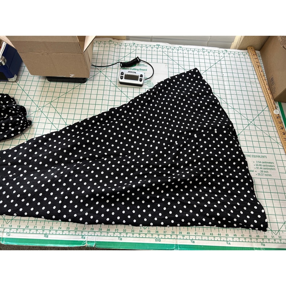 Kate Spade Polka Dot Silk‎ Blend Puff Sleeve Midi Dress Black White Size 8 Twee - Picture 7 of 14